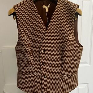 NWT Michael Kors Collection Cocoa Brown Vest Made in Italy
